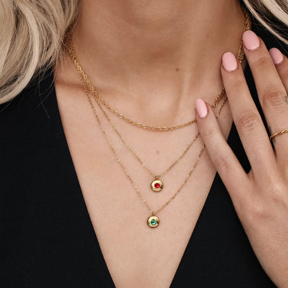 Mini Birthstone Pendant Necklace