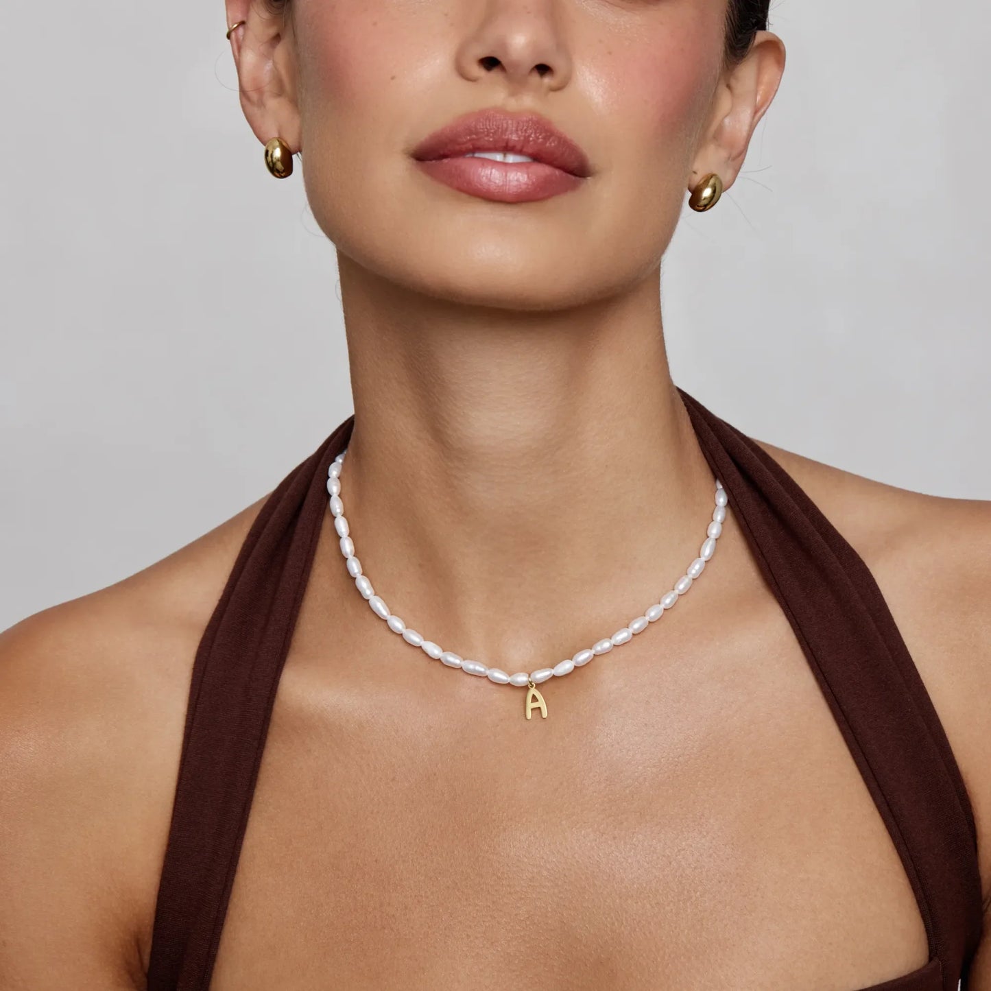 [BUY 1 GET 2] Statement Initial Pearl Necklace