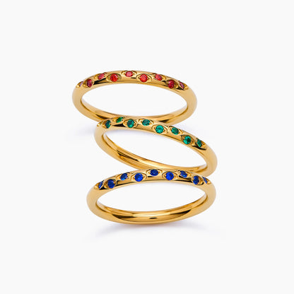 Celestial Birthstone Ring
