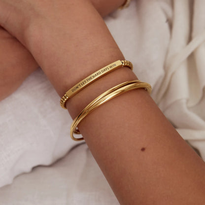 Don't Let The Hard Days Win Beaded Bracelet