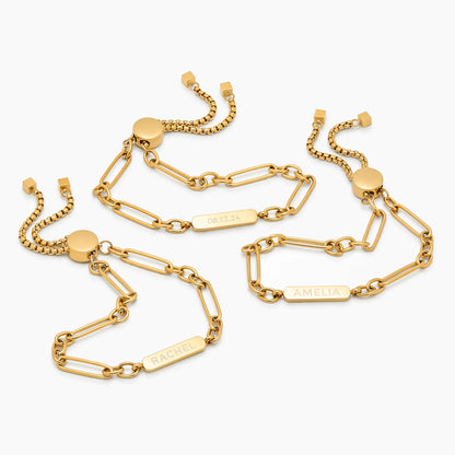Engraved Name-Date Paperclip Bracelet