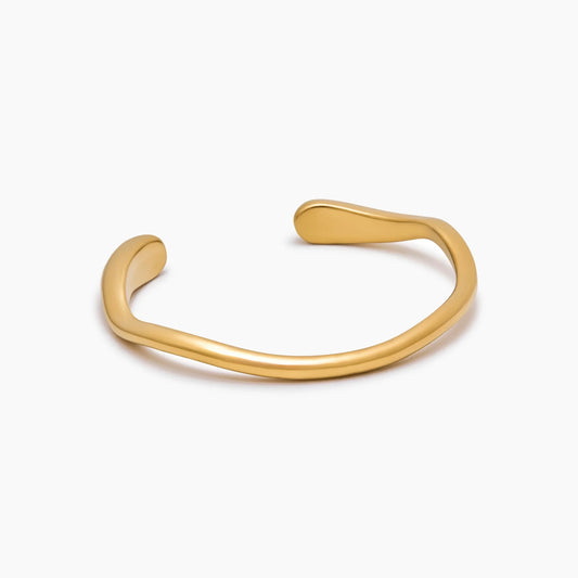 Sculpted Wave Cuff Bracelet