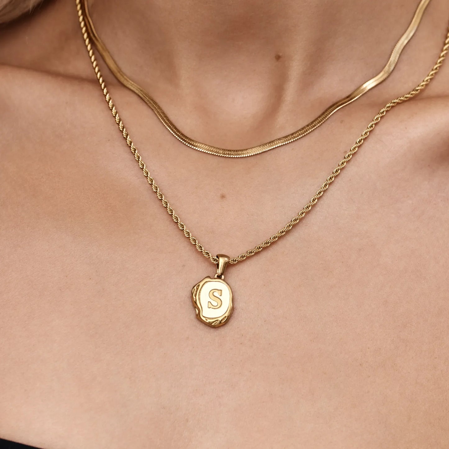 Pearl Initial Pendant Necklace