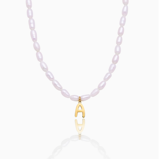 [BUY 1 GET 2] Statement Initial Pearl Necklace